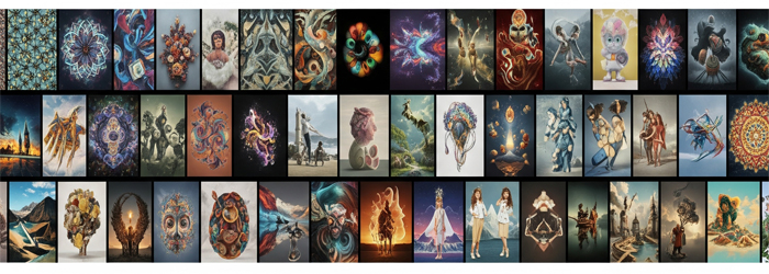 A collage of diverse images generated by Gemini showcasing creative possibilities.